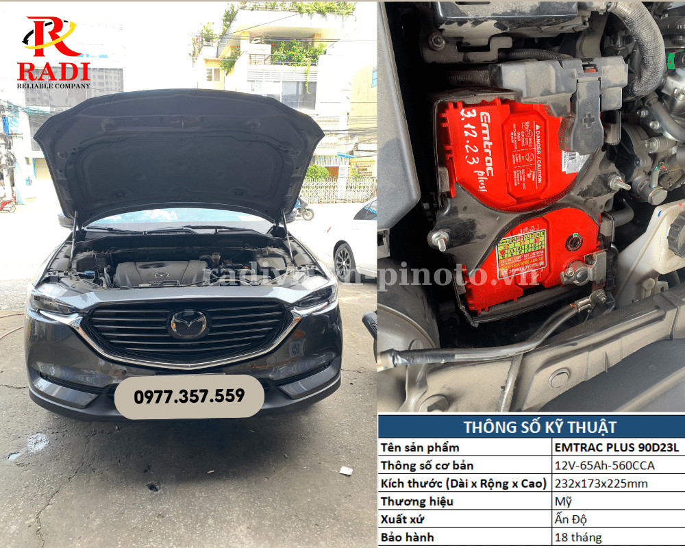 Thay ắc quy xe Mazda CX-8
