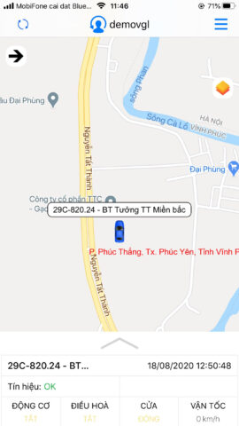Theo dõi xe qua ứng dụng định vị VietGlobal