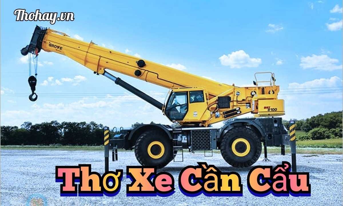 Tranh vẽ chiếc xe cần cẩu của trẻ thơ, một trong những loại xe chuyên dụng