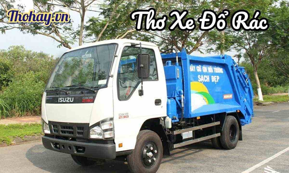 Tranh vẽ chiếc xe đổ rác của trẻ thơ, phương tiện gắn liền với đời sống đô thị