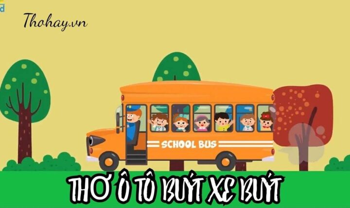 Tranh vẽ chiếc xe buýt của trẻ thơ