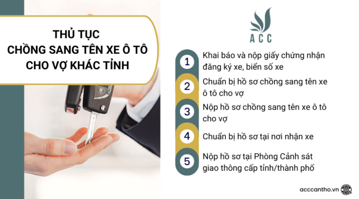 Thủ tục chồng sang tên xe ô tô cho vợ khác tỉnh