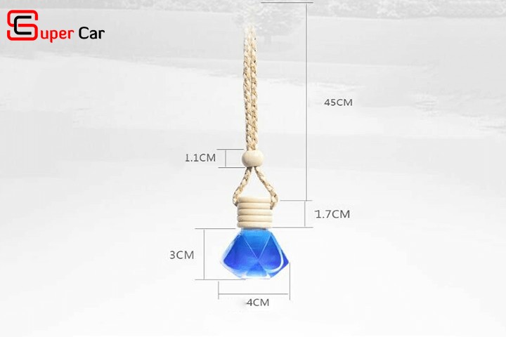 Cấu tạo chi tiết của đồ treo xe ô tô tinh dầu với nắp gỗ khuếch tán