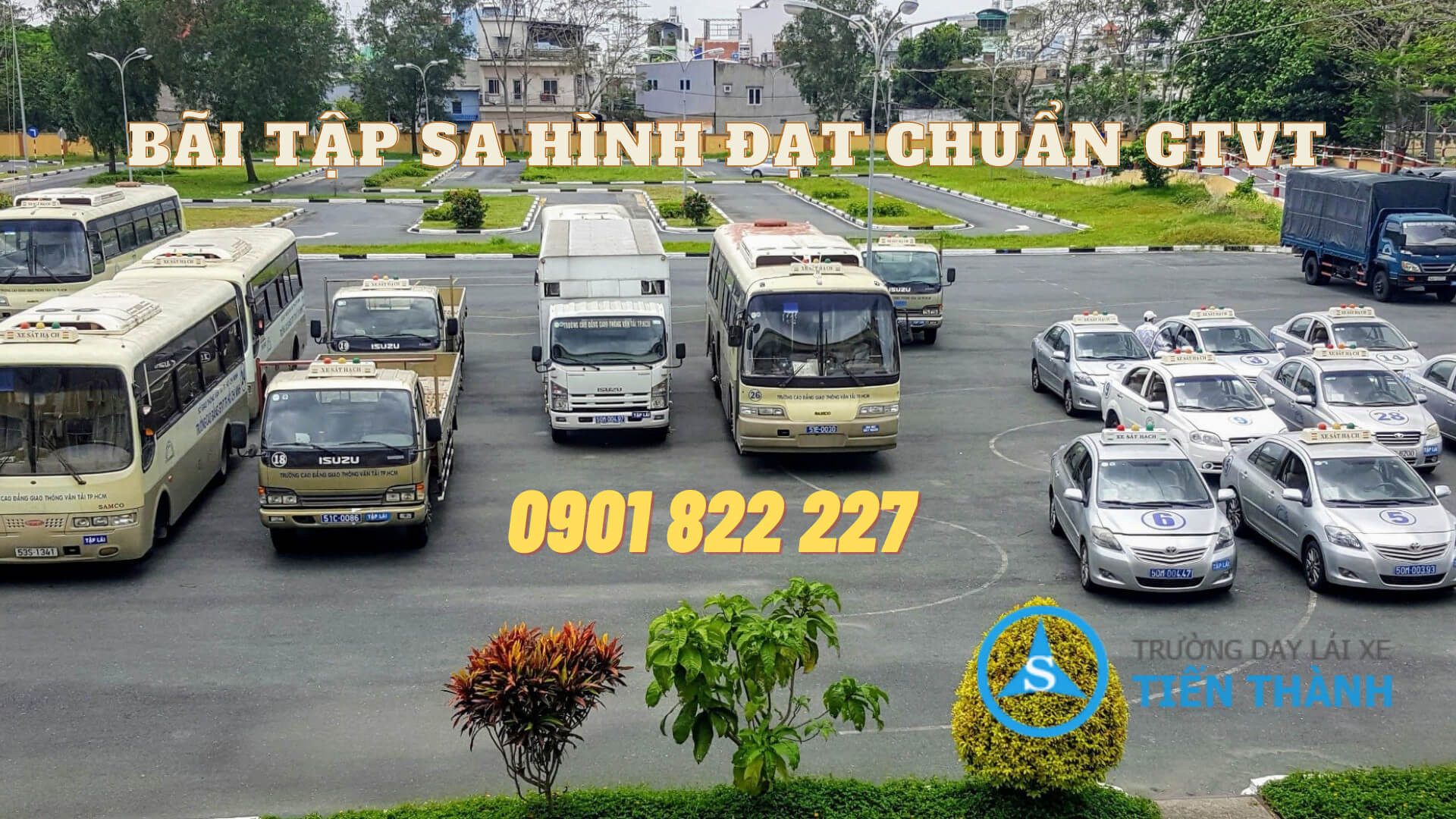 Bãi sa hình đạt chuẩn 10000m2 dành cho học lái xe ô tô tại Tiến Thành