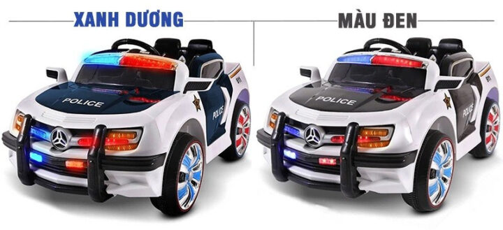 Hệ thống đèn LED và âm thanh của xe ô tô cảnh sát điện trẻ em US911