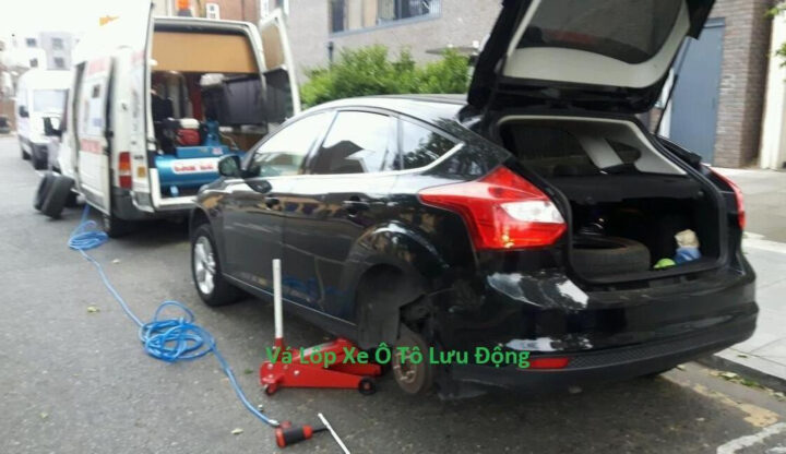 Vá lốp xe ô tô lưu động chuyên nghiệp