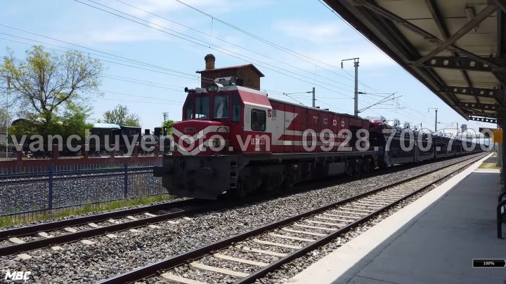 Các loại xe ô tô đa dạng được chuyên chở bằng tàu hỏa