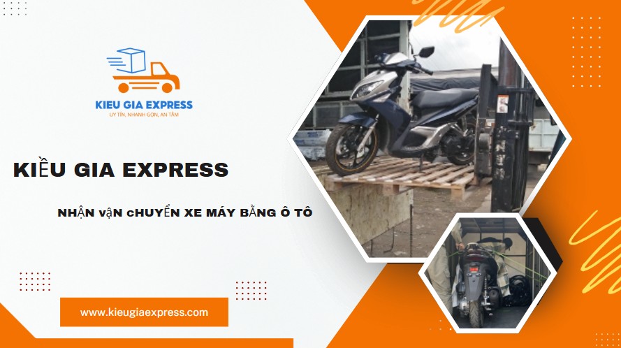 Hình ảnh xe tải chuyên dụng thực hiện vận chuyển xe máy bằng ô tô