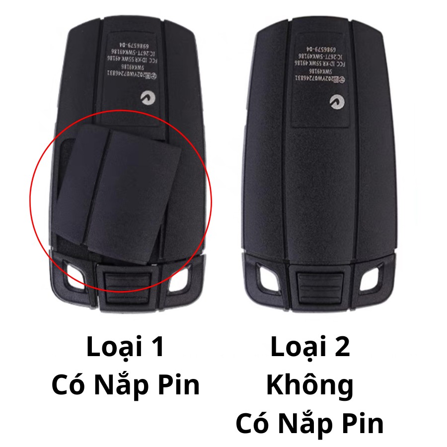Vỏ chìa khóa smartkey BMW 3 nút bấm kiểu dáng hiện đại