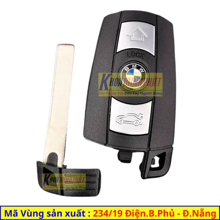 Vỏ chìa khóa xe hơi BMW đen nhám, chống bám vân tay hiệu quả
