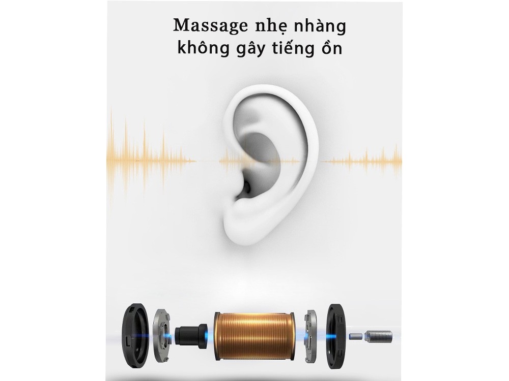 Máy massage xe ô tô hoạt động êm ái, không gây tiếng ồn khó chịu