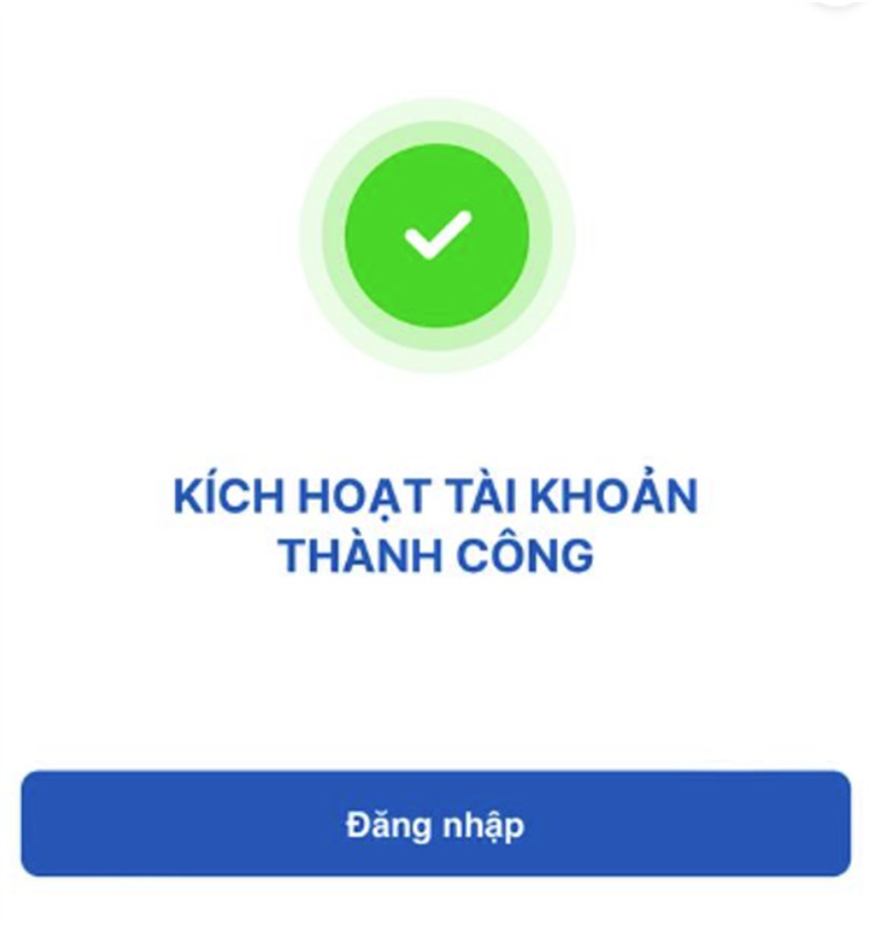 Kích hoạt tài khoản đăng ký đăng kiểm xe ô tô trên ứng dụng TTDK thành công