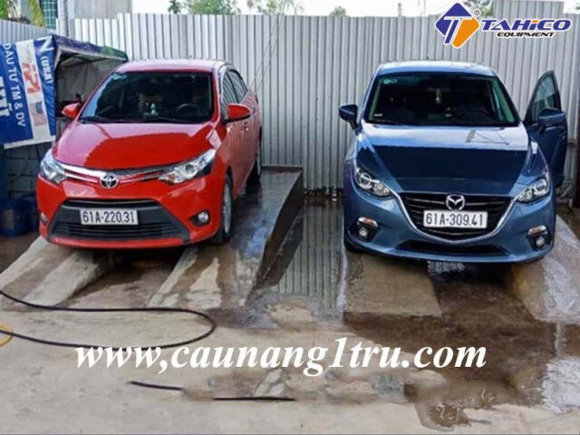 Quy trình thi công xây cầu rửa xe ô tô bằng bê tông