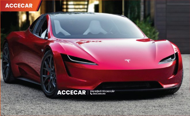 Siêu xe ô tô điện Tesla Roadster với thiết kế thể thao và hiệu suất đỉnh cao