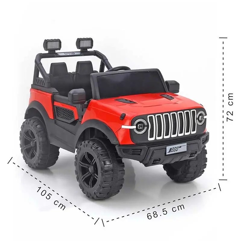 Kích thước chi tiết của xe ô tô điện trẻ em J888 Rechargeable Jeep