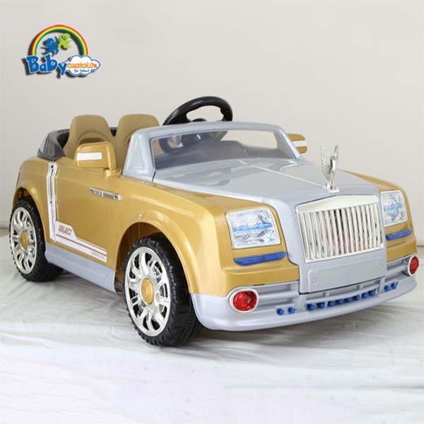 Xe ô tô Rolls Royce điện trẻ em màu vàng tinh tế