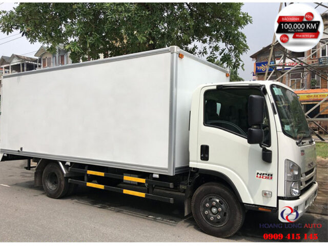 Đánh giá xe ô tô trả góp giá rẻ: Hình ảnh xe tải Isuzu 3t5 NPR85KE4 thùng bảo ôn chuyên dụng