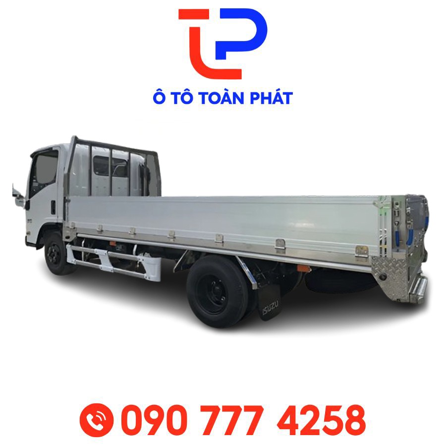Xe ô tô tải Isuzu 2 tấn QKR 210 thùng lửng bửng nhôm, thiết kế nhẹ bền.