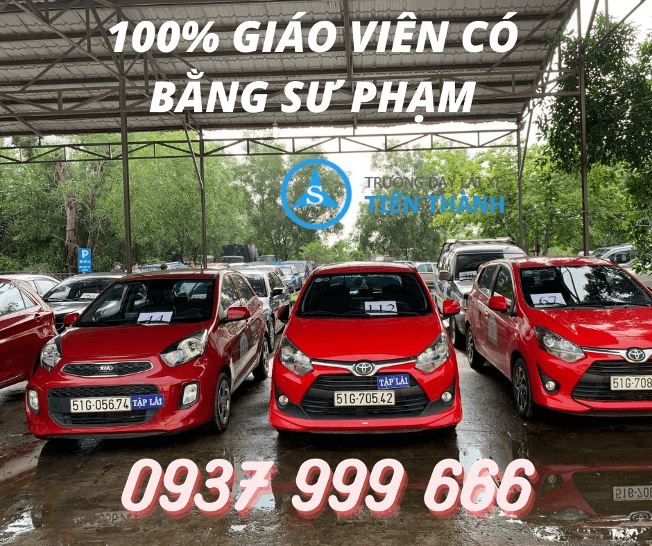 Học lái xe Tiến Thành với xe đời mới