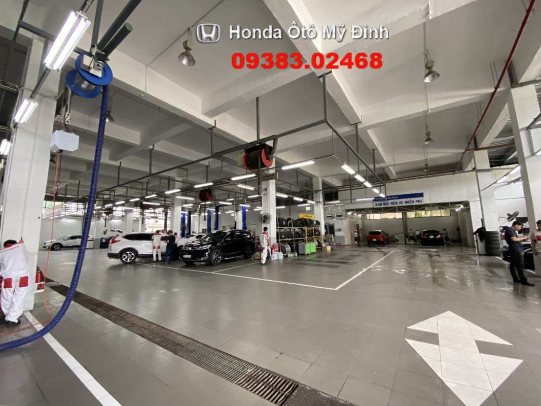 Khu vực bảo dưỡng xe tại Honda oto Mỹ Đình 2