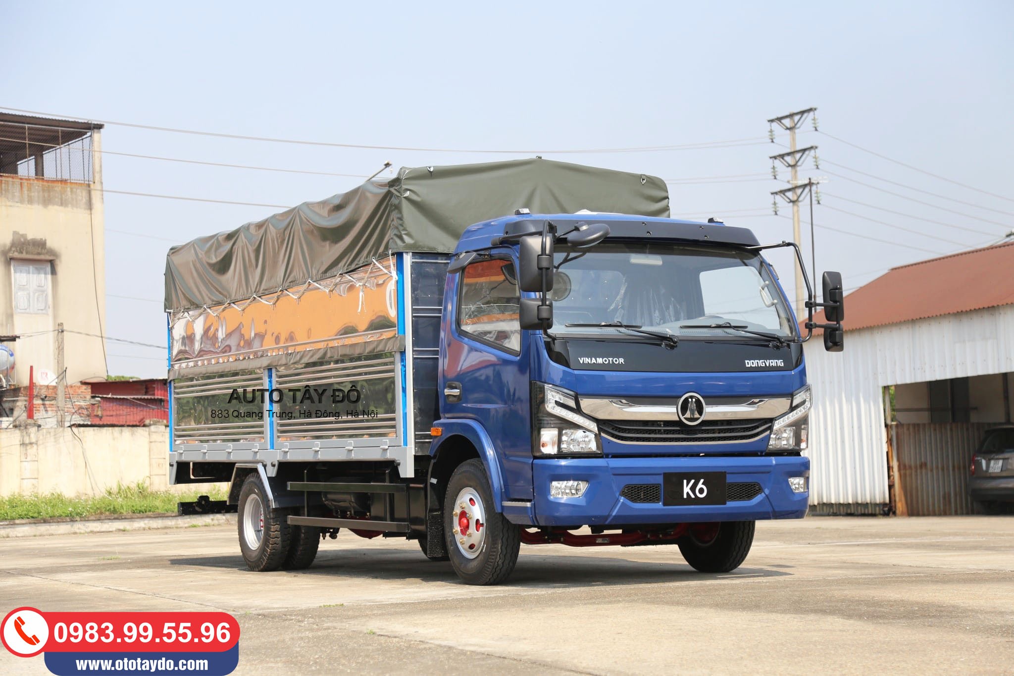 Gương chiếu hậu kép trên xe ô tô tải 5 tấn Nissan K6