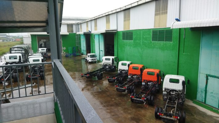 Khu vực sản xuất chuyên nghiệp tại xưởng sản xuất thùng xe ô tô An Việt