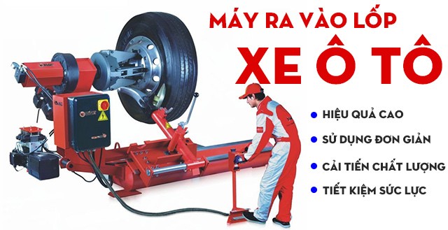 Máy làm lốp xe ô tô chuyên dụng tại gara hiện đại