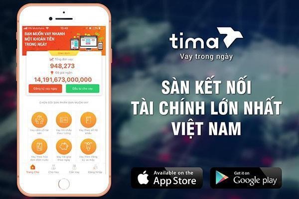 Giao diện website của Tima, một trong những sàn kết nối tài chính và cầm xe ô tô uy tín hàng đầu.