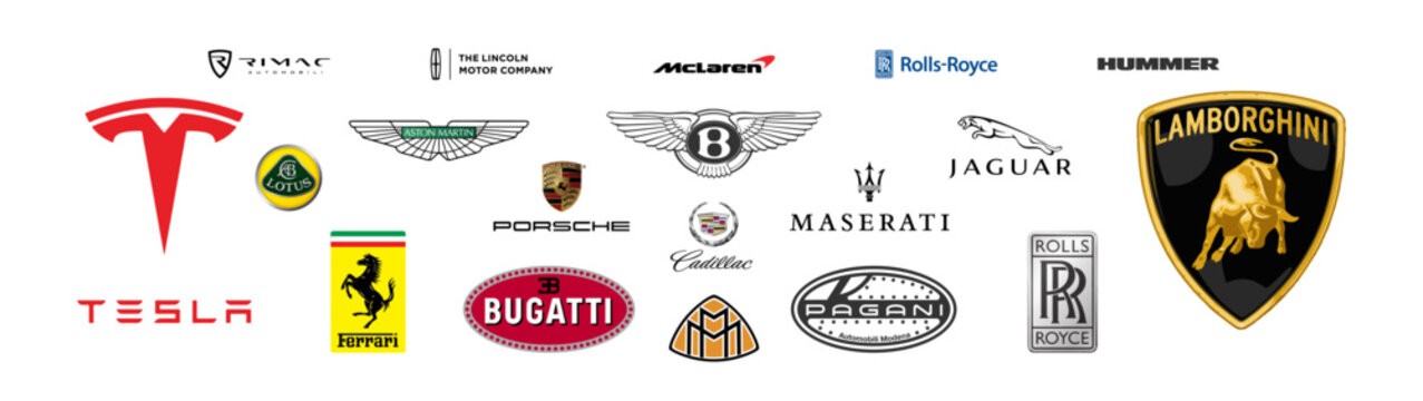 Logo Ferrari, một ký hiệu xe ô tô luxury huyền thoại với ngựa chồm, biểu tượng của tốc độ và niềm đam mê.