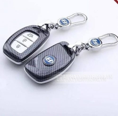 Ốp bọc chìa khoá xe ô tô Hyundai carbon, giá cả hợp lý