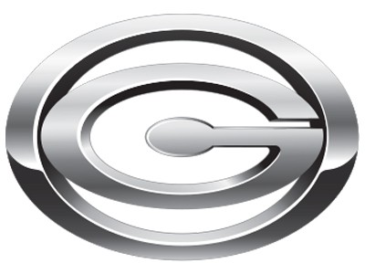 Logo xe Gonow với tên thương hiệu trên nền xanh, biểu tượng của hãng xe thương mại Trung Quốc