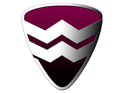 Logo xe Hafei với tên thương hiệu trên nền xanh, biểu tượng của hãng xe Trung Quốc