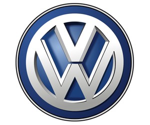 Logo Volkswagen kết hợp hai chữ V và W màu trắng trên nền xanh, biểu tượng của tập đoàn ô tô hàng đầu