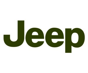 Logo Jeep với chữ viết thường đơn giản, dễ nhớ, biểu trưng cho sự thực dụng và bền bỉ