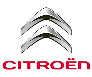 Logo xe Citroen với hai dấu V ngược màu bạc, tượng trưng cho sự tiến lên và nguồn gốc kỹ thuật