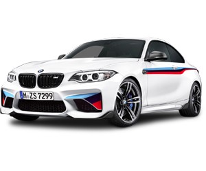 Mẫu xe BMW sedan màu trắng hiện đại, nhấn mạnh thiết kế trẻ trung và khả năng vận hành mạnh mẽ
