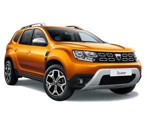 Mẫu xe Dacia Duster màu xanh, đại diện cho dòng SUV giá phải chăng và bền bỉ