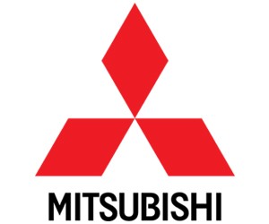 Logo Mitsubishi với ba viên kim cương xếp thành hình tam giác, biểu tượng cho sự ổn định và thành công