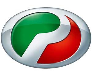 Logo xe Perodua với chữ P cách điệu trong khung hình độc đáo, biểu tượng của sự hiện đại và bản sắc Malaysia