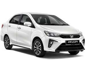 Mẫu xe Perodua Myvi màu đỏ, đại diện cho xe đô thị tiết kiệm năng lượng và bền bỉ