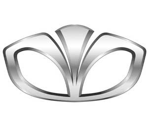 Logo xe Daewoo với ba cánh quạt xoay, biểu tượng cho sự vững chãi và khát vọng phát triển