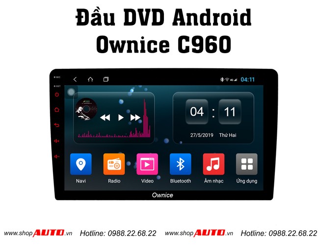 Màn hình DVD Android Ownice tích hợp nhiều tiện ích giải trí cho Honda CRV