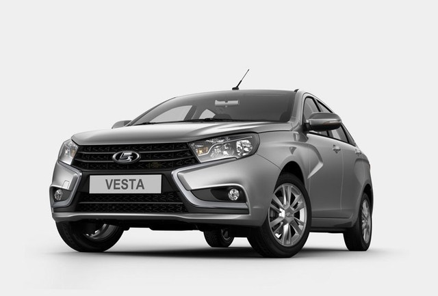 Cận cảnh gương chiếu hậu và cửa xe ô tô Lada Vesta, cho thấy sự liền mạch trong thiết kế