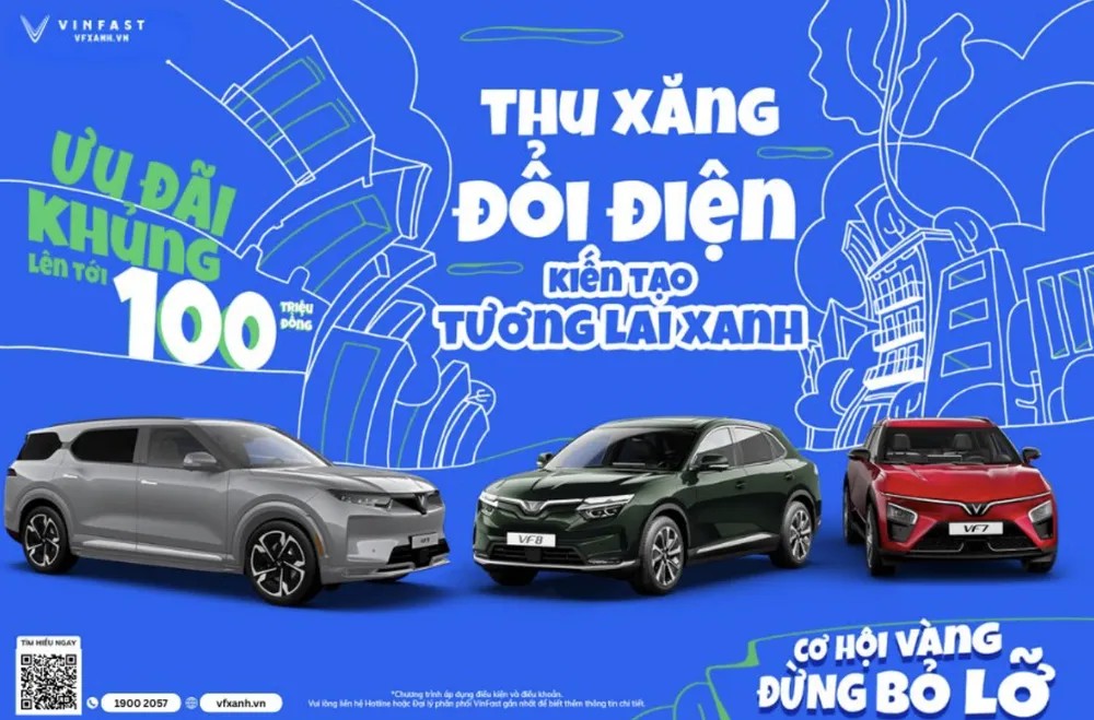 Đổi xe ô tô cũ lấy xe điện mới: chương trình thu hút khách hàng