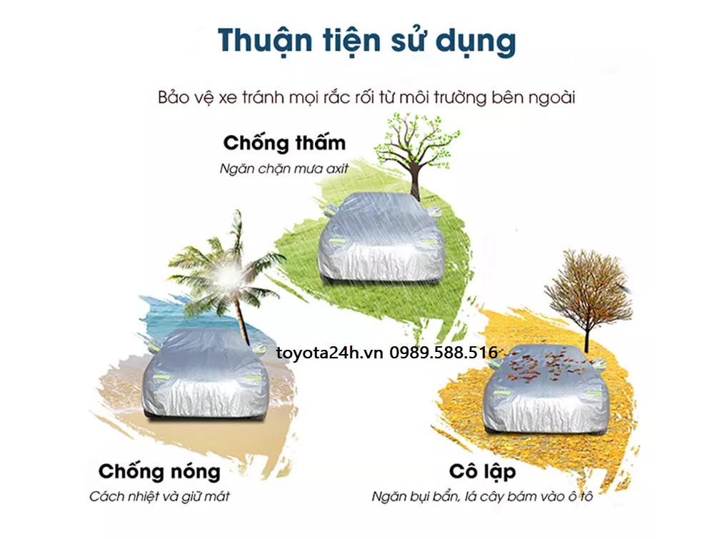 Hình ảnh bạt che nắng xe ô tô Toyota được làm từ vật liệu phản quang cao cấp, tăng cường khả năng chống nóng hiệu quả