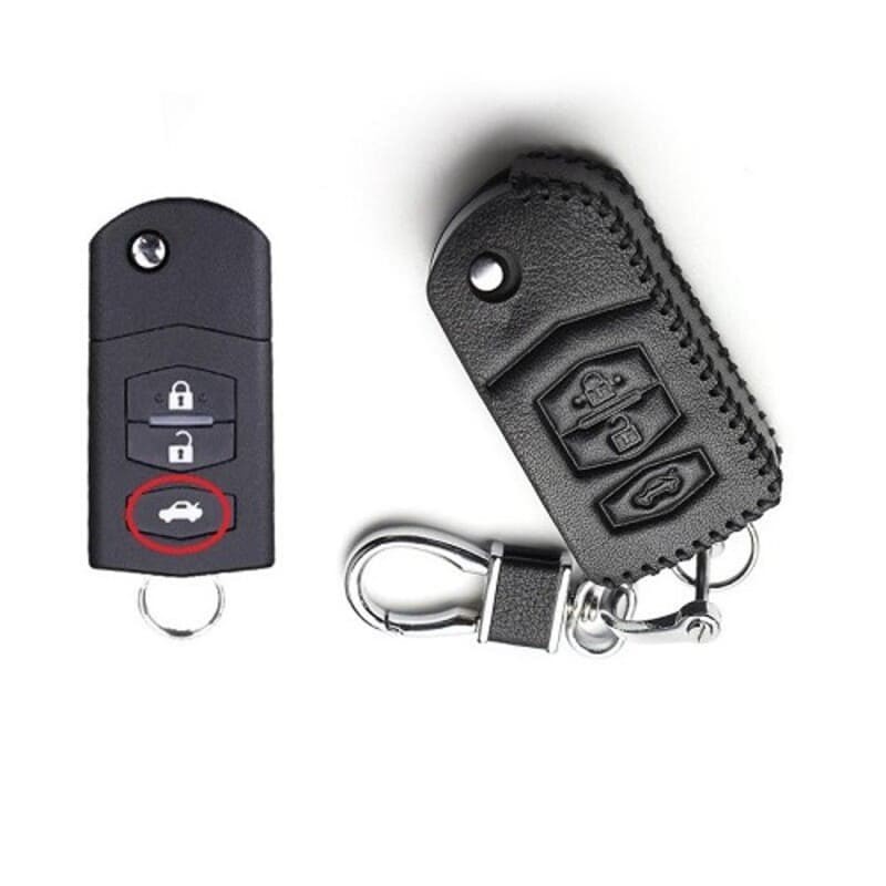 Chi tiết biểu tượng cách mở cốp xe ô tô trên chìa khóa Smartkey của Mazda 3