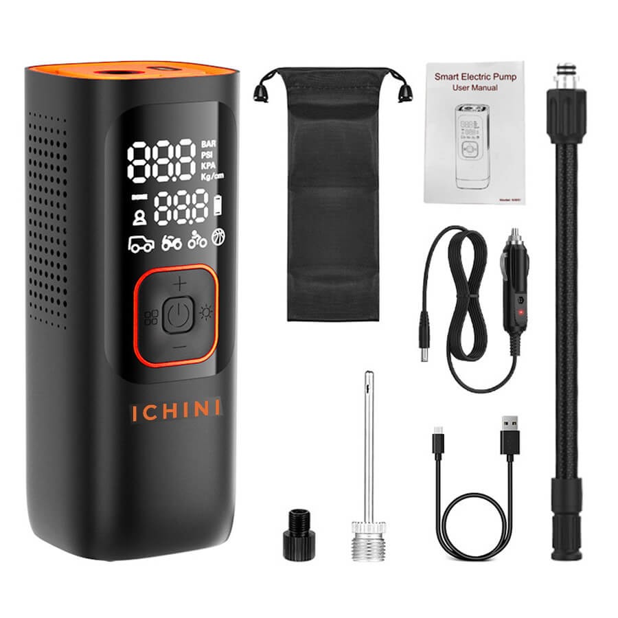 Hình ảnh bơm lốp điện không dây tiện lợi, một dụng cụ cứu hộ xe ô tô thiết yếu