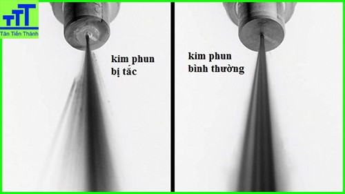 Kim phun xe ô tô trước và sau khi vệ sinh bằng dung dịch chuyên dụng, cho thấy hiệu quả làm sạch