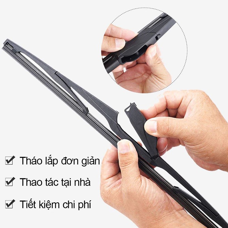 Lưỡi gạt mưa sau xe ô tô bằng cao su tổng hợp bền bỉ