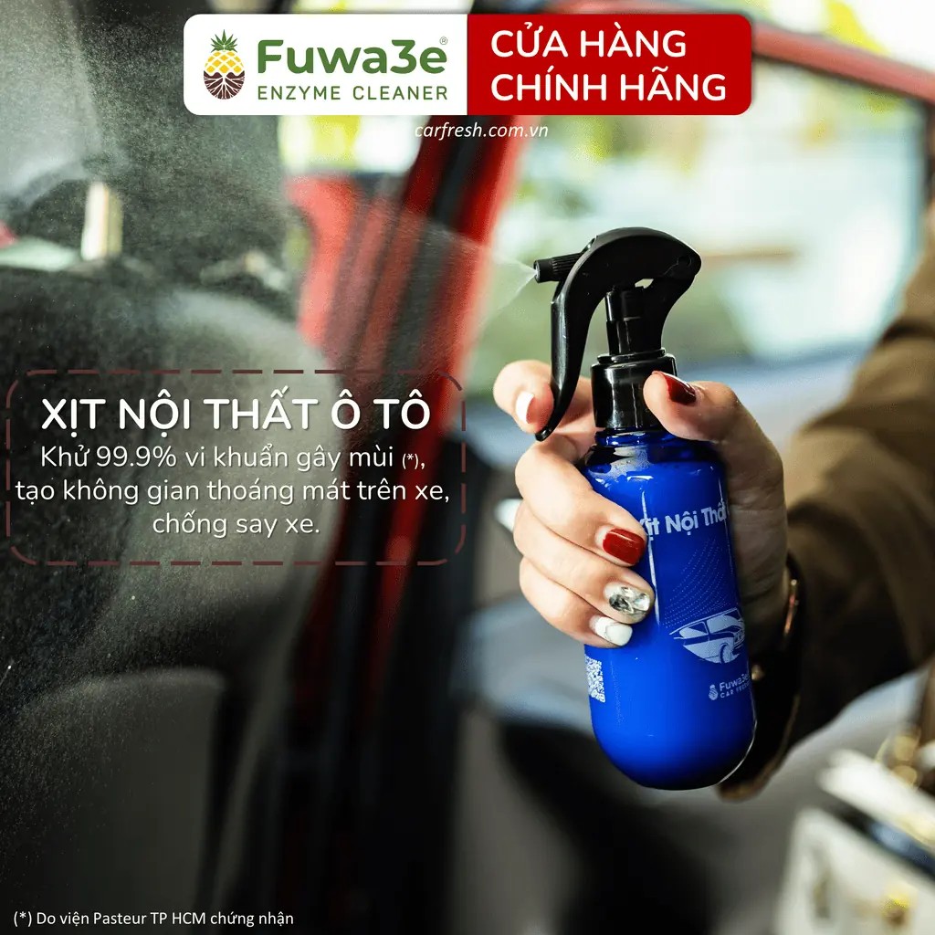Sản phẩm khử mùi xe ô tô bằng dứa sinh học Fuwa3e, làm sạch nội thất hiệu quả